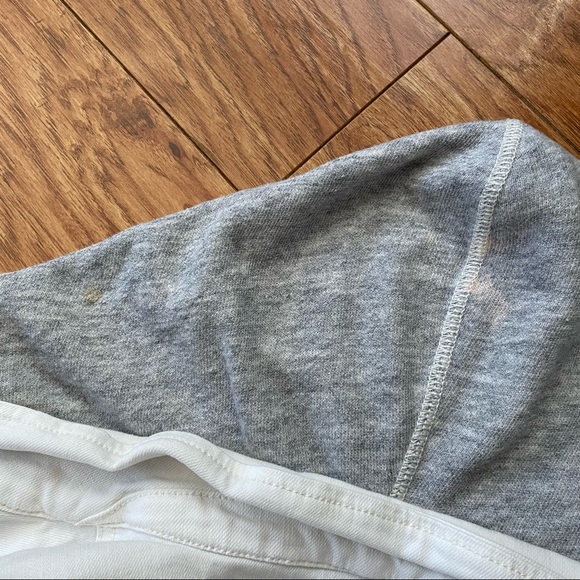 American Eagle Outfitters Jean Jacket with Hood, White and grey - Picture 7 of 11